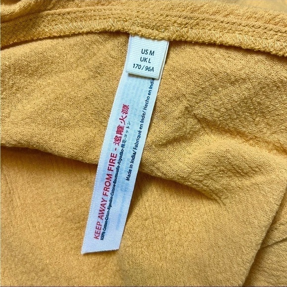 FREE PEOPLE 70s Ruffle Tier Ruched High Waist Flowy Textured Cotton Midi Skirt M - Picture 5 of 6